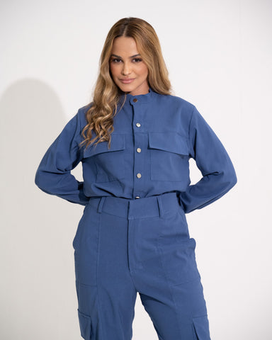 CAMISA MANGA LONGA BOLSO CARGO