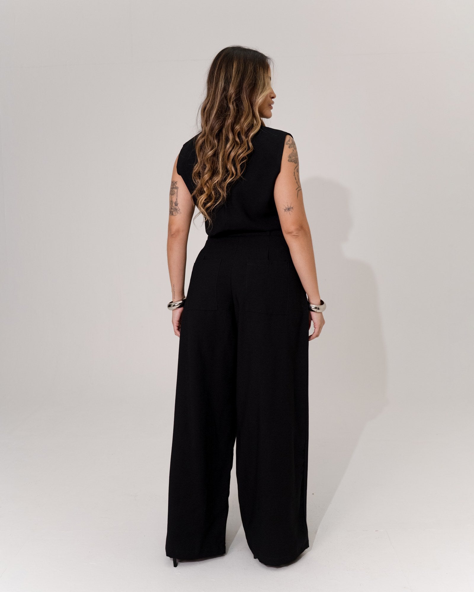 CALÇA PANTALONA MAXI PREGAS