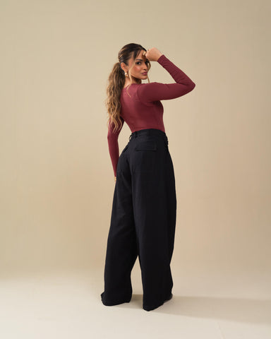 CALÇA ALFAIATARIA PANTALONA COM PREGAS