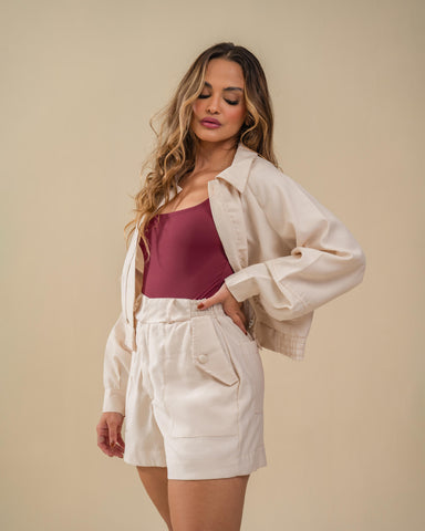 BOMBER ALFAIATARIA  CROPPED