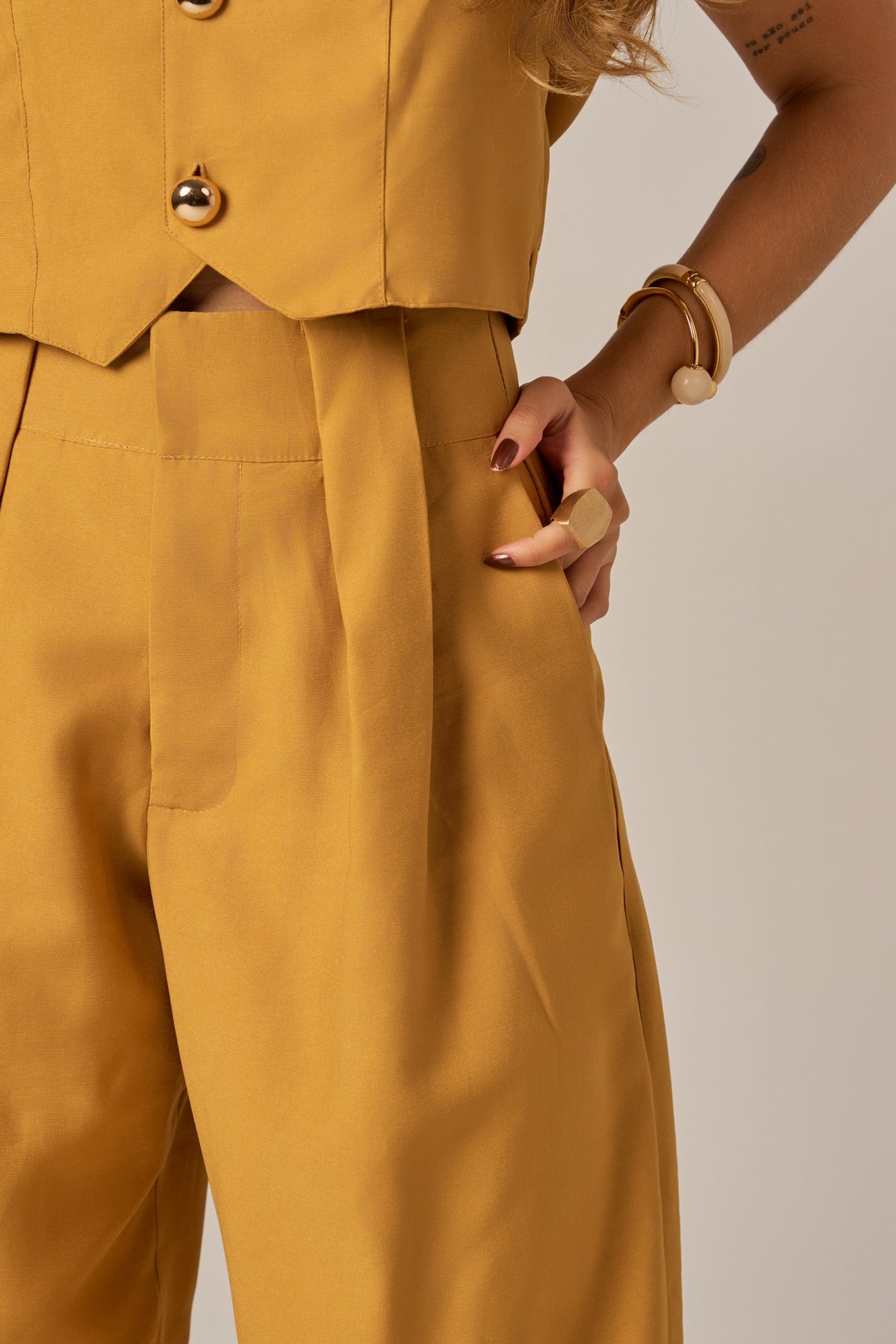 CALÇA PANTALONA MAXI PREGAS