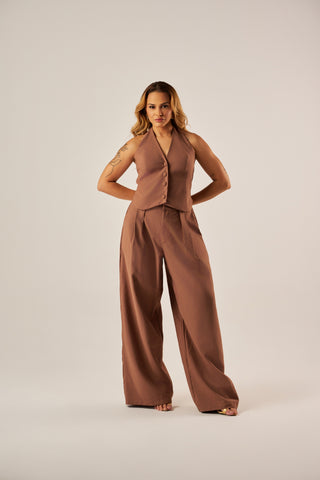 CALÇA PANTALONA MAXI PREGAS