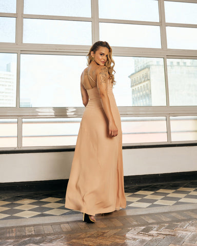 VESTIDO LONGUETE OMBRO ÚNICO