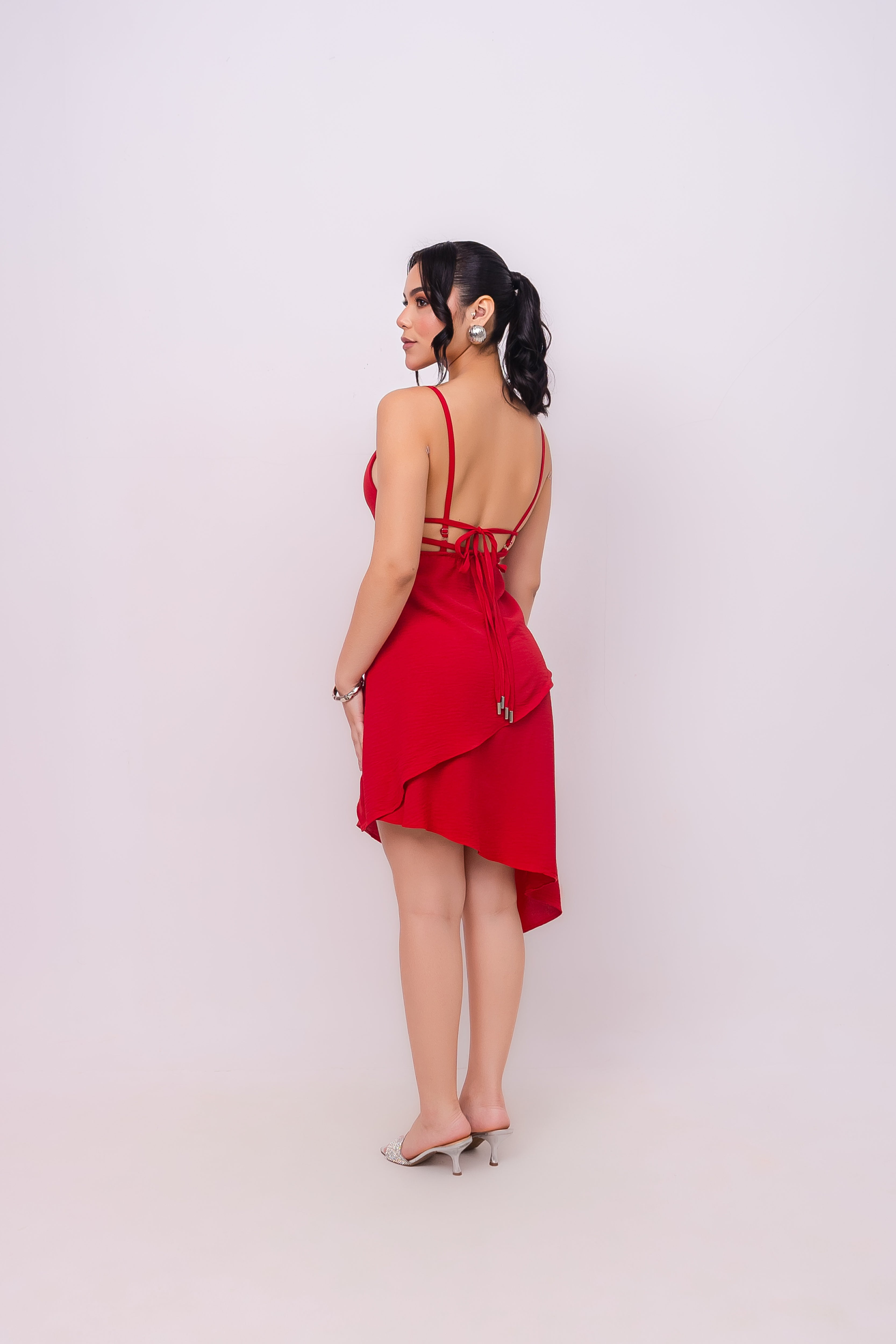 VESTIDO ALCINHAS ASSIMÉTRICO (FIVE)